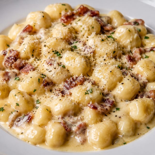 Gnocchi Carbonara.