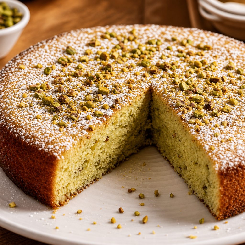 Ricotta & Pistachio Cake.
